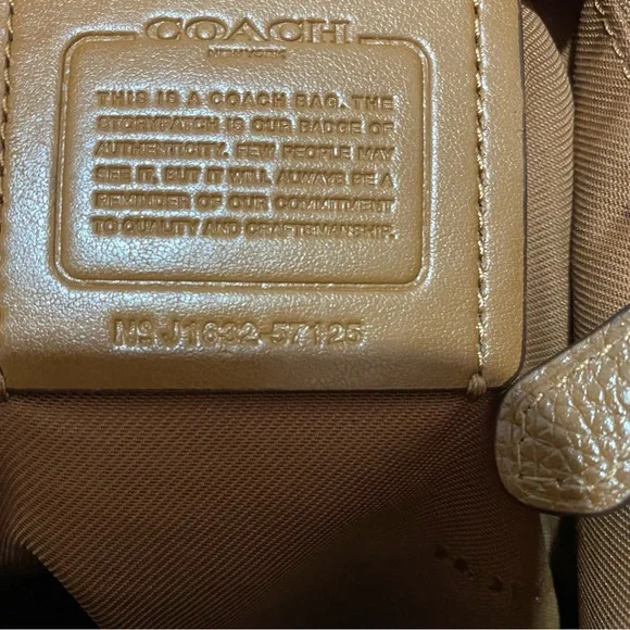 Coach Eddie shoulder bag purse slouch pepplestone - Picture 14 of 14